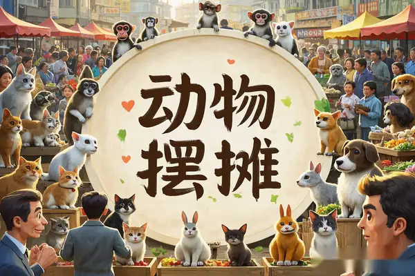 AI动物摆摊短视频爆火！点赞轻松破20W，揭秘高流量玩法！【飞书文档】