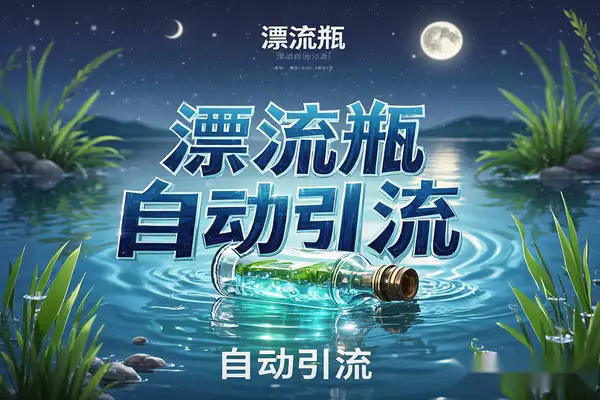 最新多平台漂流瓶全自动超级引流挂机助手，轻松日引色粉1000+日赚100+【引流助手+使用教程】