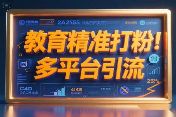 教育精准打粉玩法！四大平台同步引流