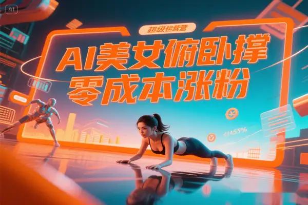 AI 生成俯卧撑美女视频！3 分钟搞定零成本涨粉变现攻略【专属】