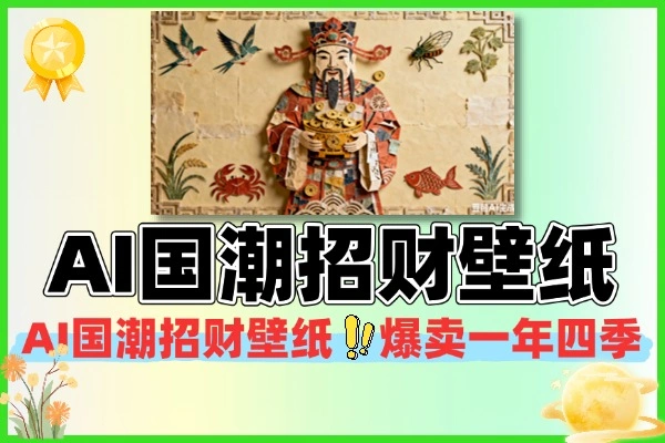 AI国潮招财壁纸爆卖一年四季